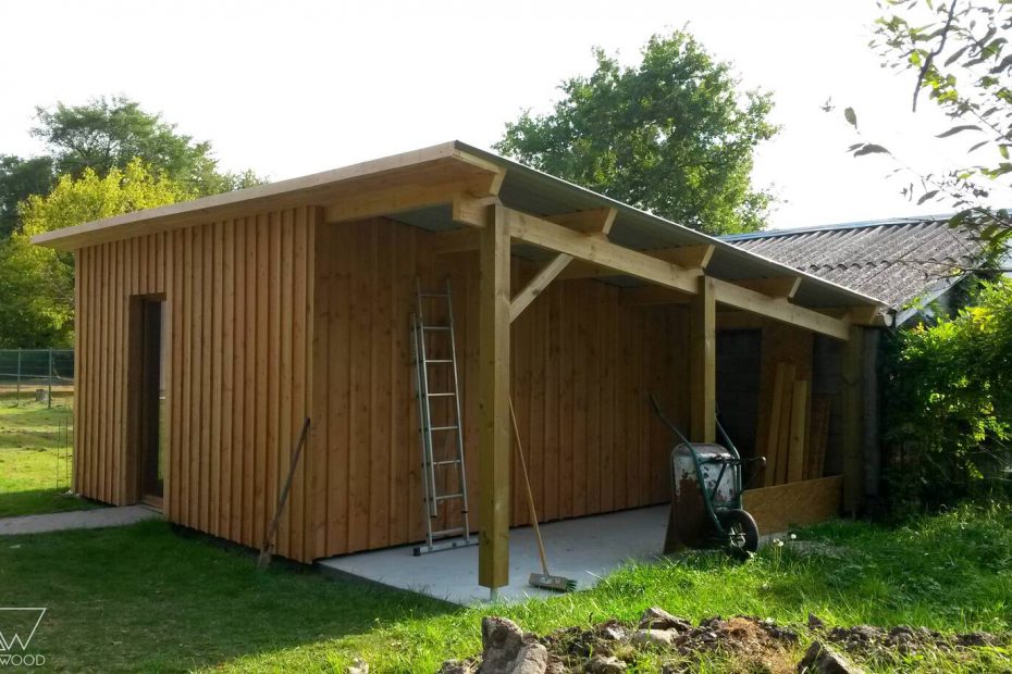 Cabanon en ossature bois avec bardage joints