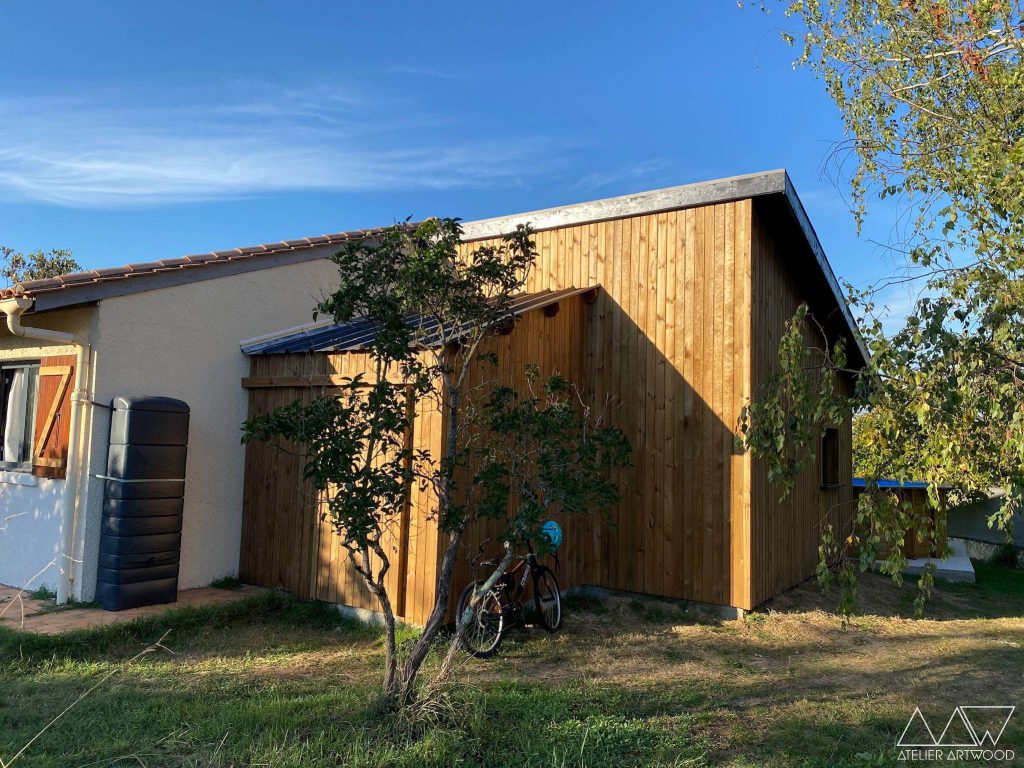 Ossature bois traditionnelle : Extension et abris de jardin à Bordeaux