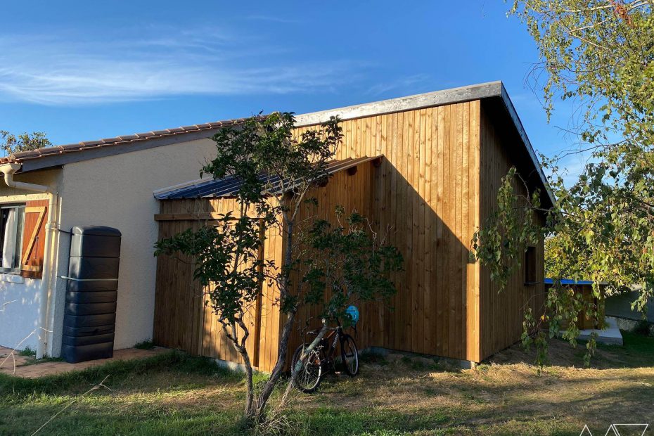 Ossature bois traditionnelle : Extension et abris de jardin à Bordeaux
