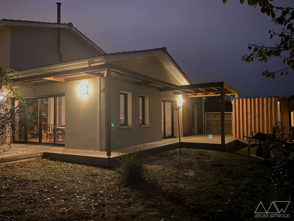 Pergola en bois à Bordeaux