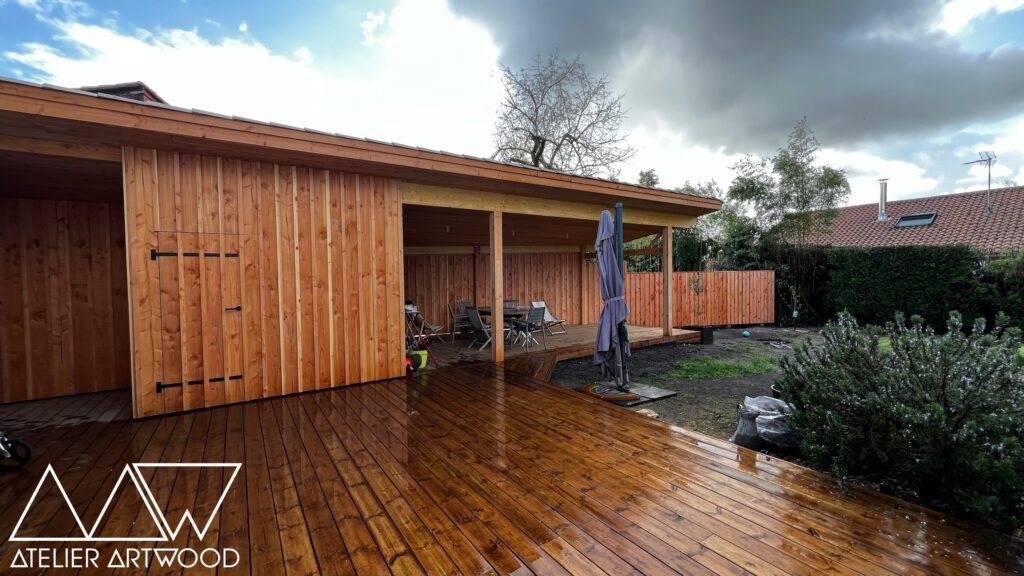 Terrasse, abri et pergola