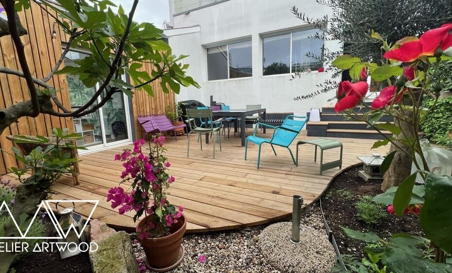 Bardage douglas et composite bois ciment - terrasse pin gamme US - Atelier ArtWood
